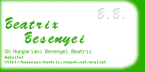 beatrix besenyei business card